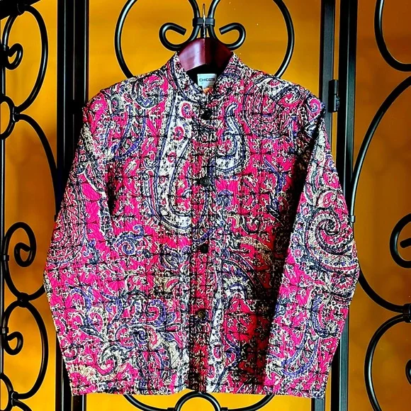 CHICO’S Reversible Paisley Print Jacket - Picture 3 of 17